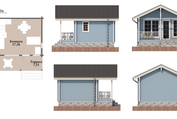 Уютный гостевой домик с террасой