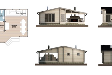 Комфортная баня с террасой