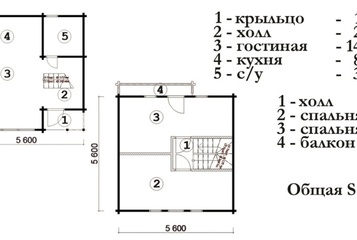 Изображение Дом из клееного бруса для постоянного проживания 61,1м² 7