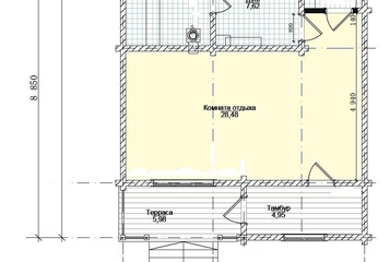 Изображение Дом-Баня из клееного бруса "Кубинка" 59м² 7