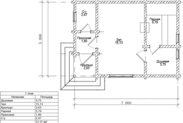 Изображение Дом-Баня из клееного бруса 31,6м² 15