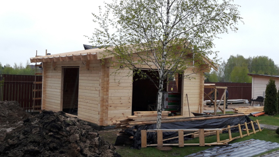 Гриль домик из клееного бруса