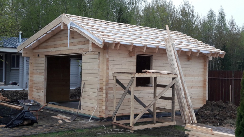 Гриль домик из клееного бруса