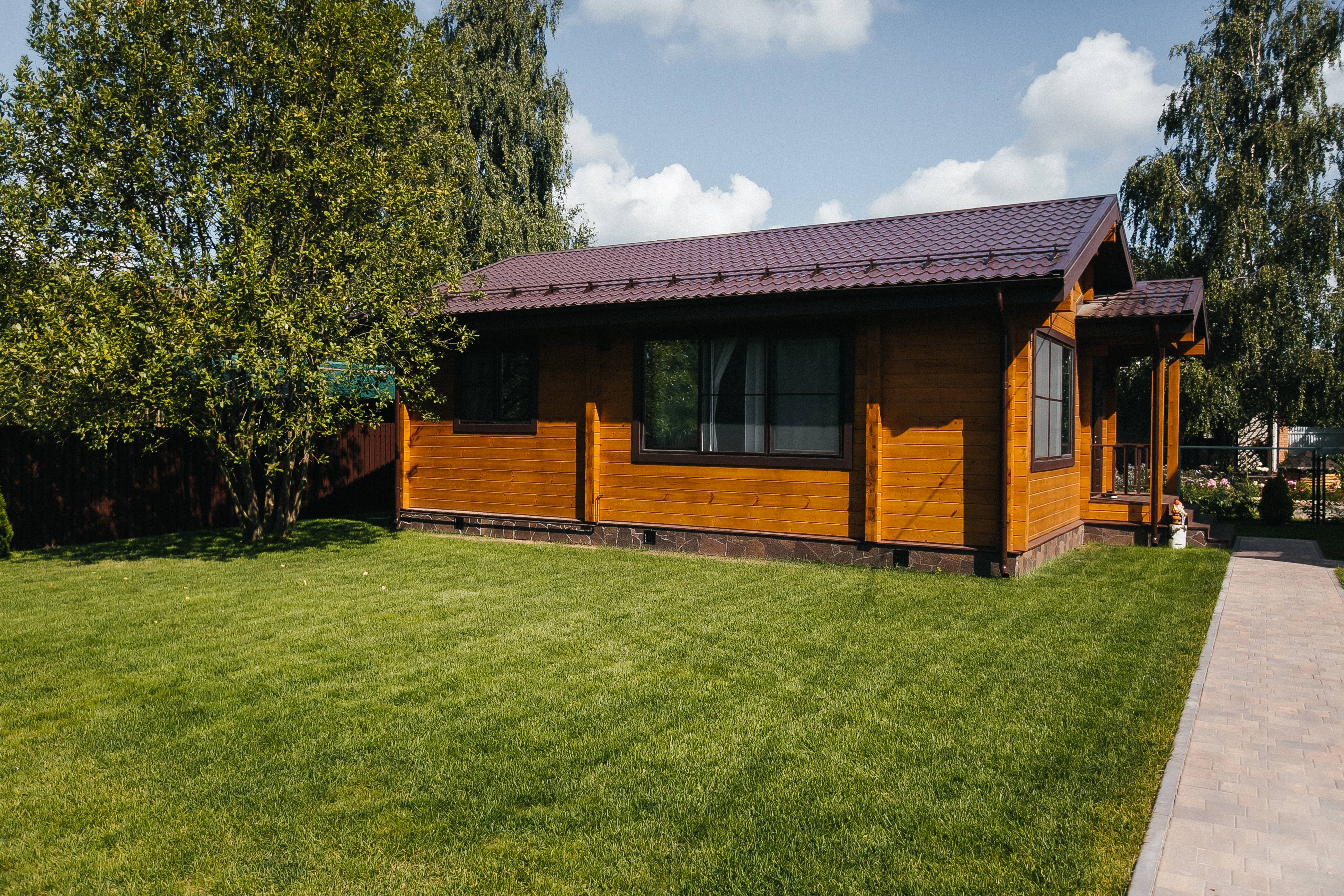 Дом с баней из клееного бруса