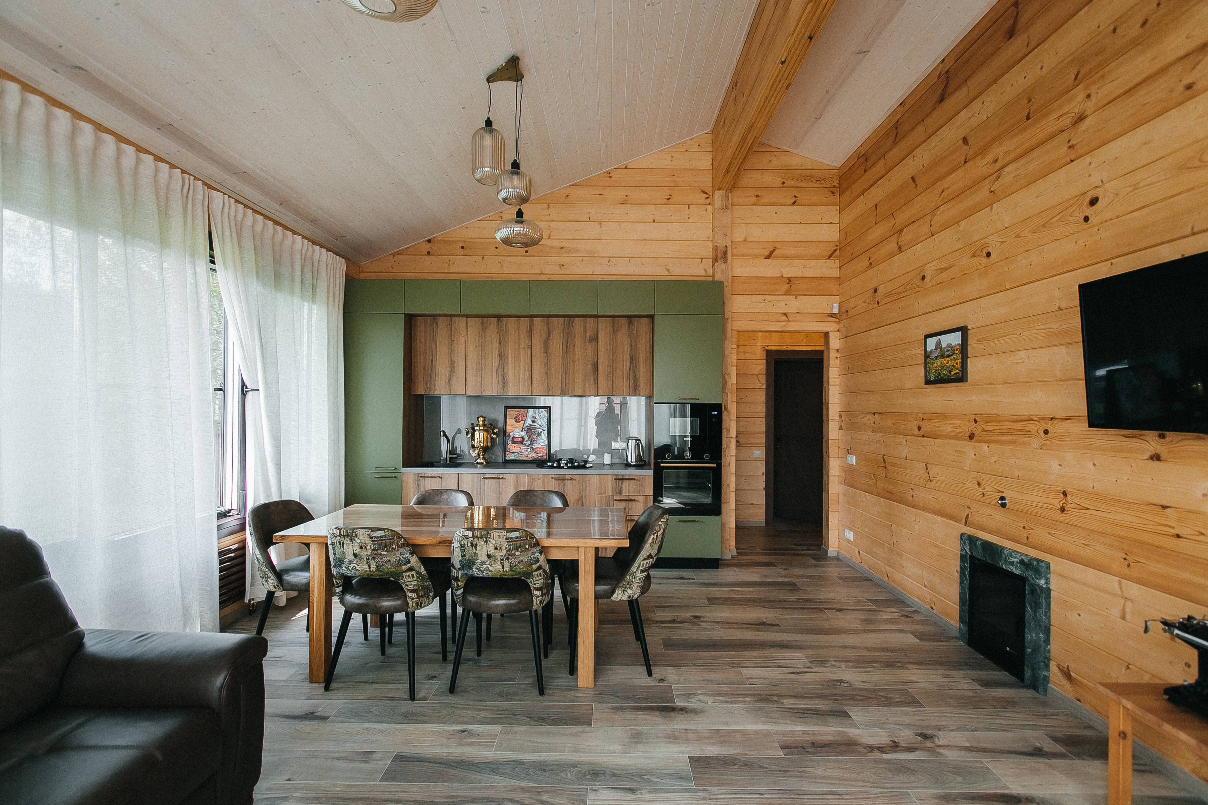 Дом с баней из клееного бруса