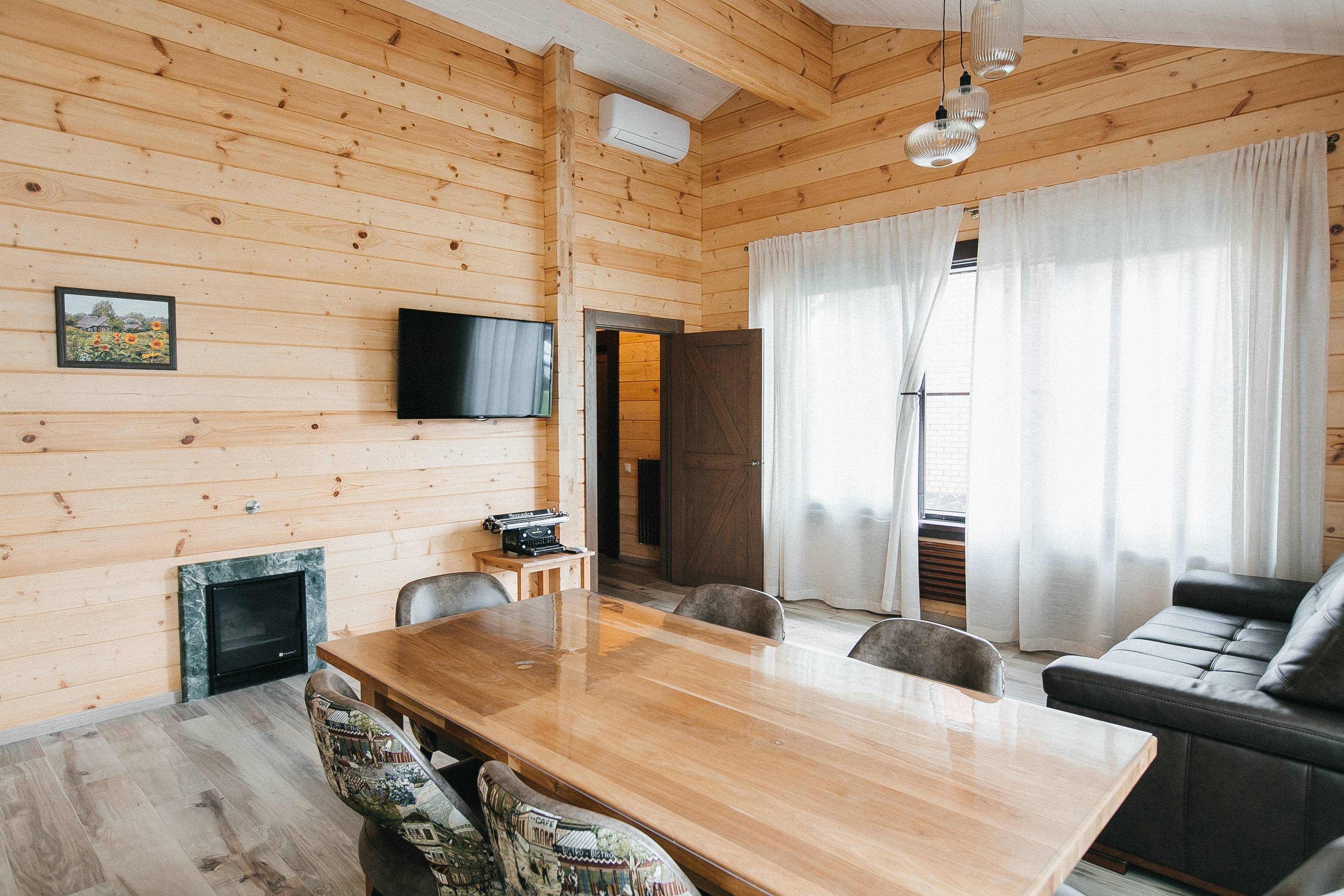 Дом с баней из клееного бруса