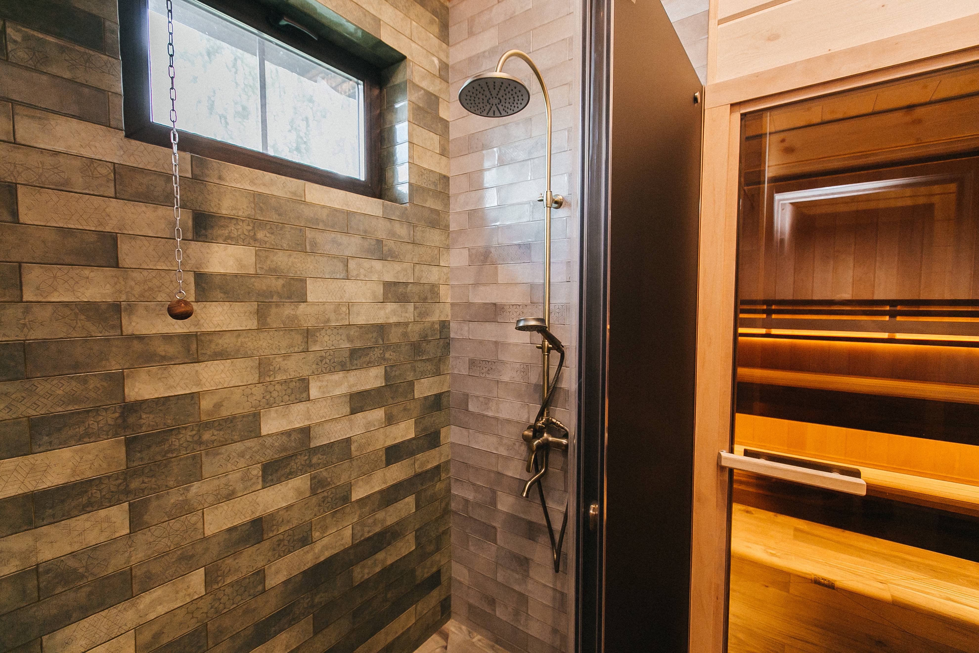 Дом с баней из клееного бруса