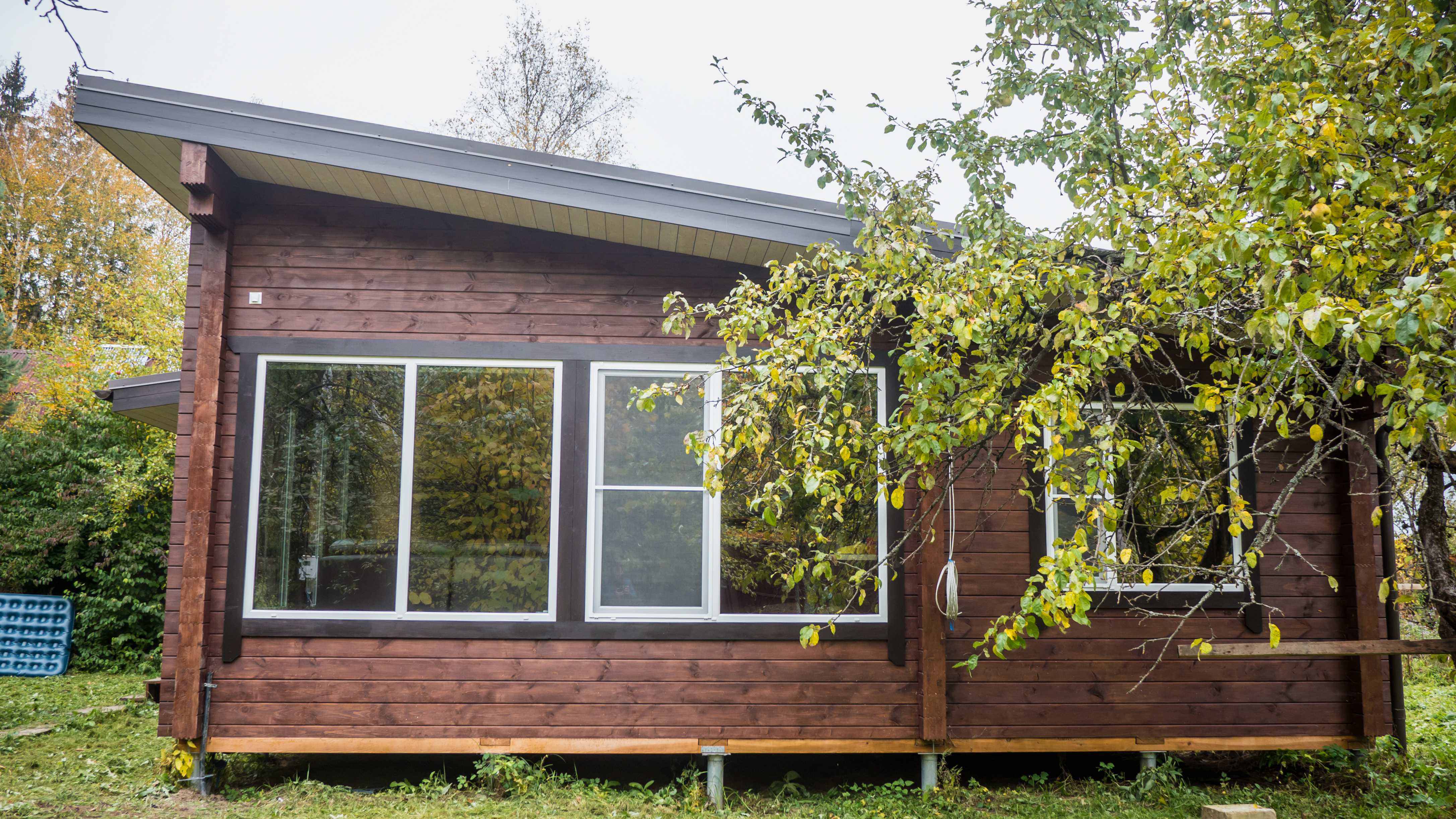 Загородный Дом с Баней из клееного бруса