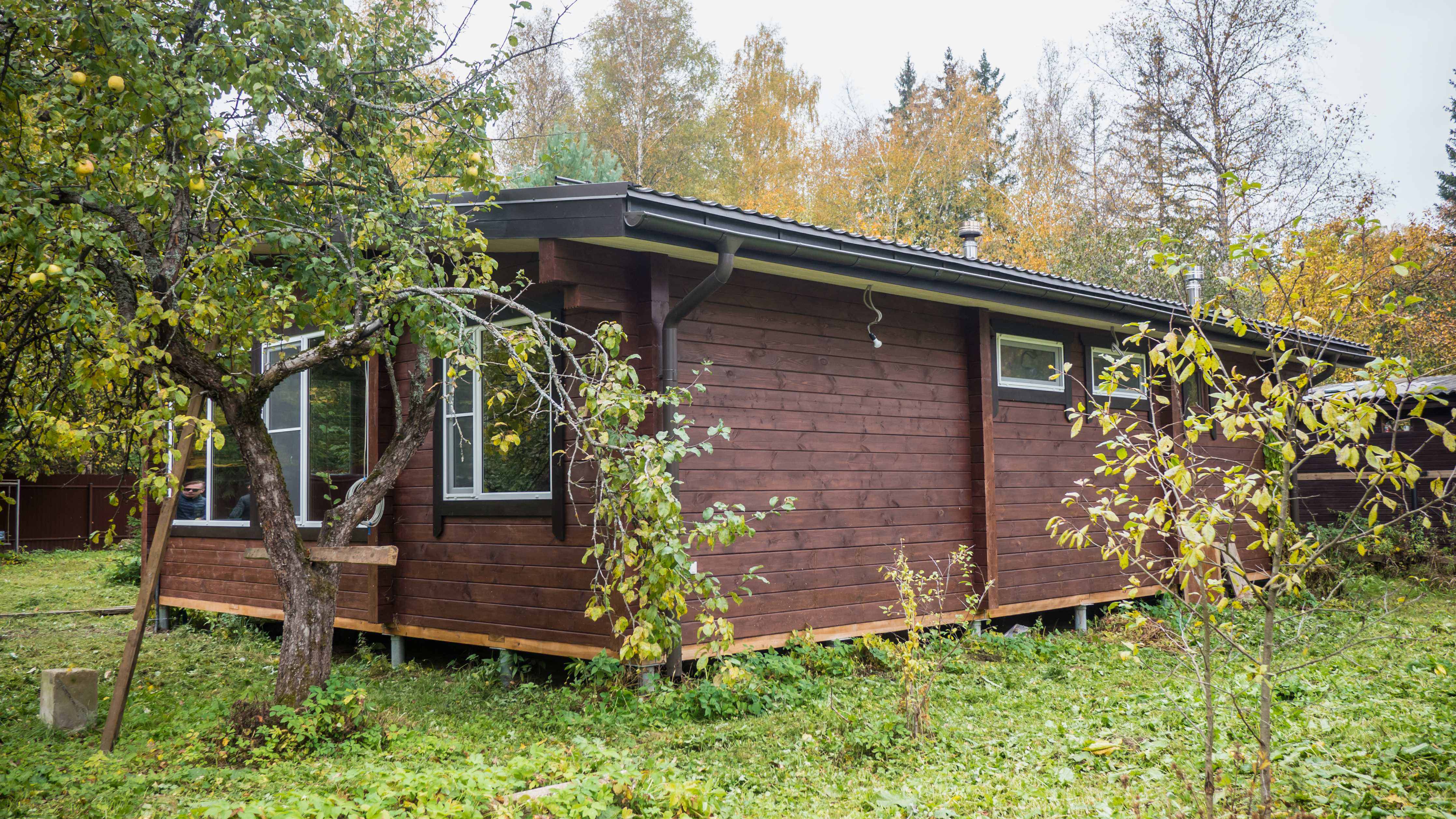 Загородный Дом с Баней из клееного бруса