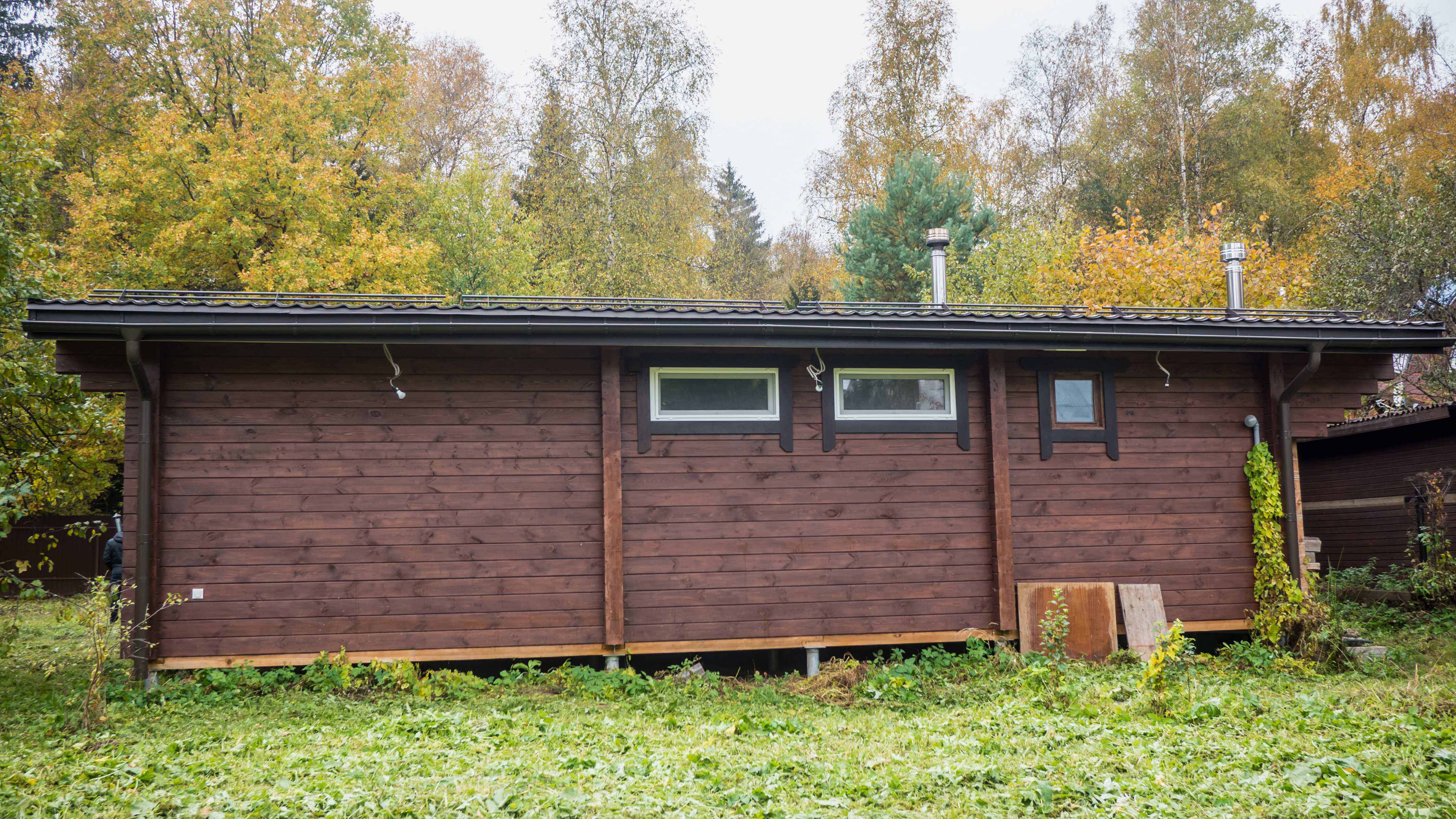 Загородный Дом с Баней из клееного бруса