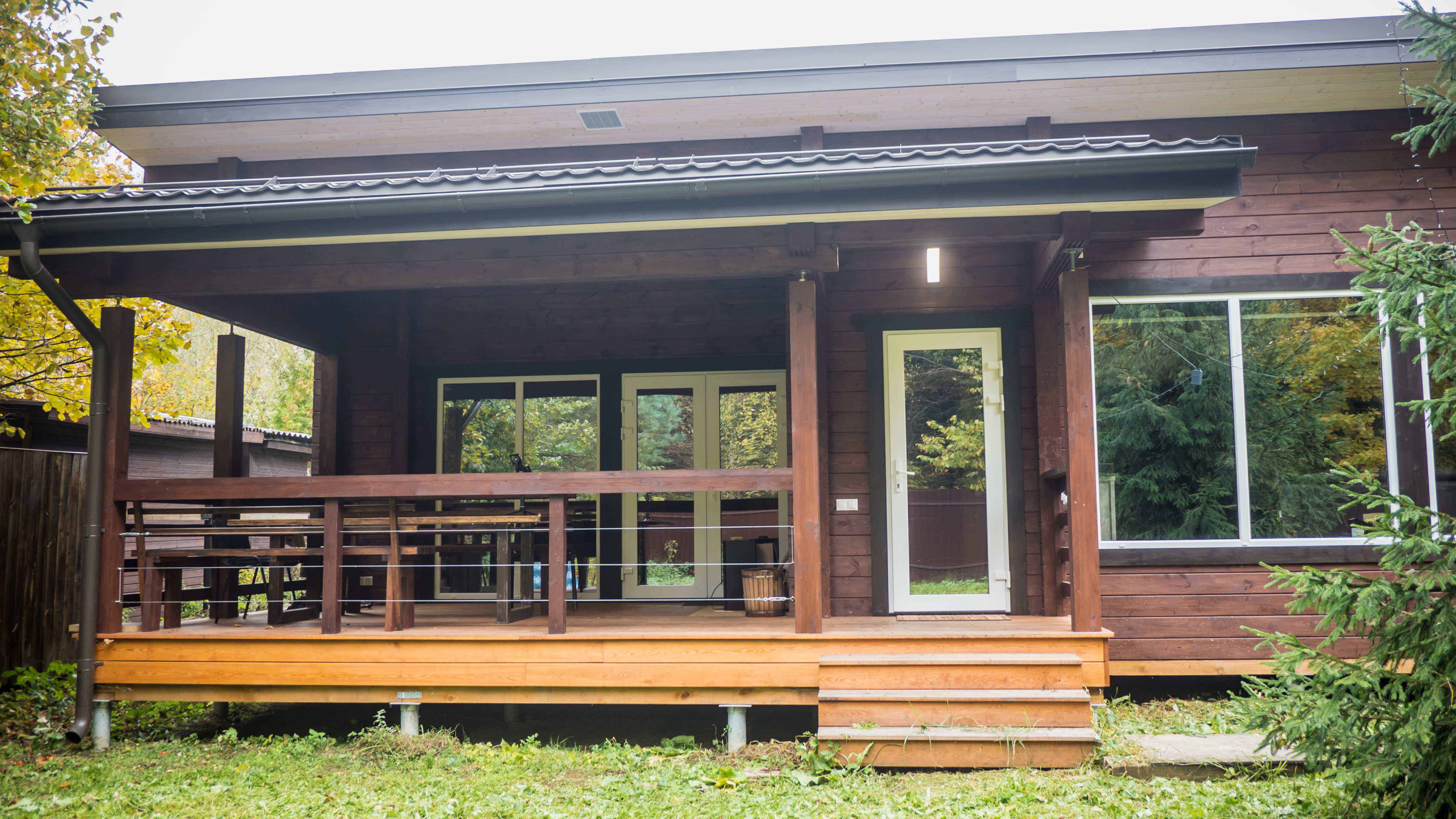 Загородный Дом с Баней из клееного бруса