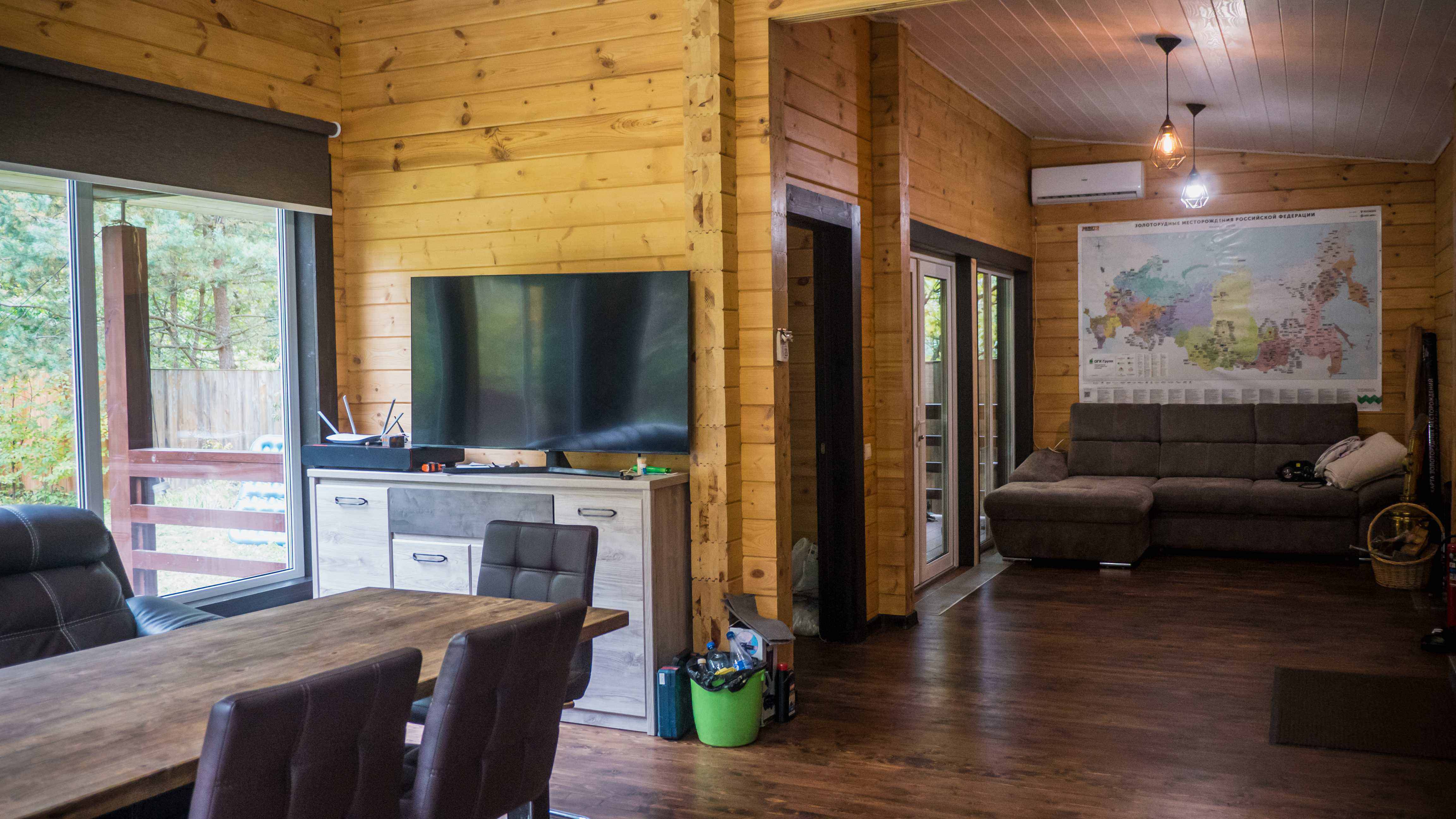 Загородный Дом с Баней из клееного бруса